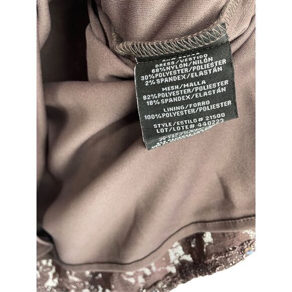 Nightway Mauve sequined lace cocktail dress size 10 - Picture 5 of 9